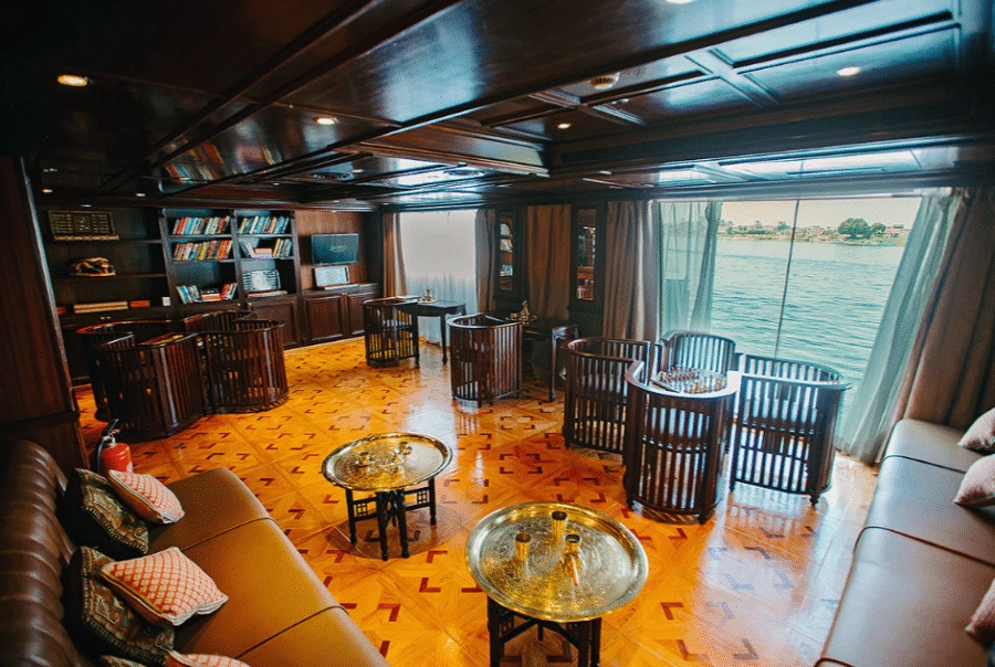 Lounge aboard the MS Tosca Nile Cruise Nile cruise